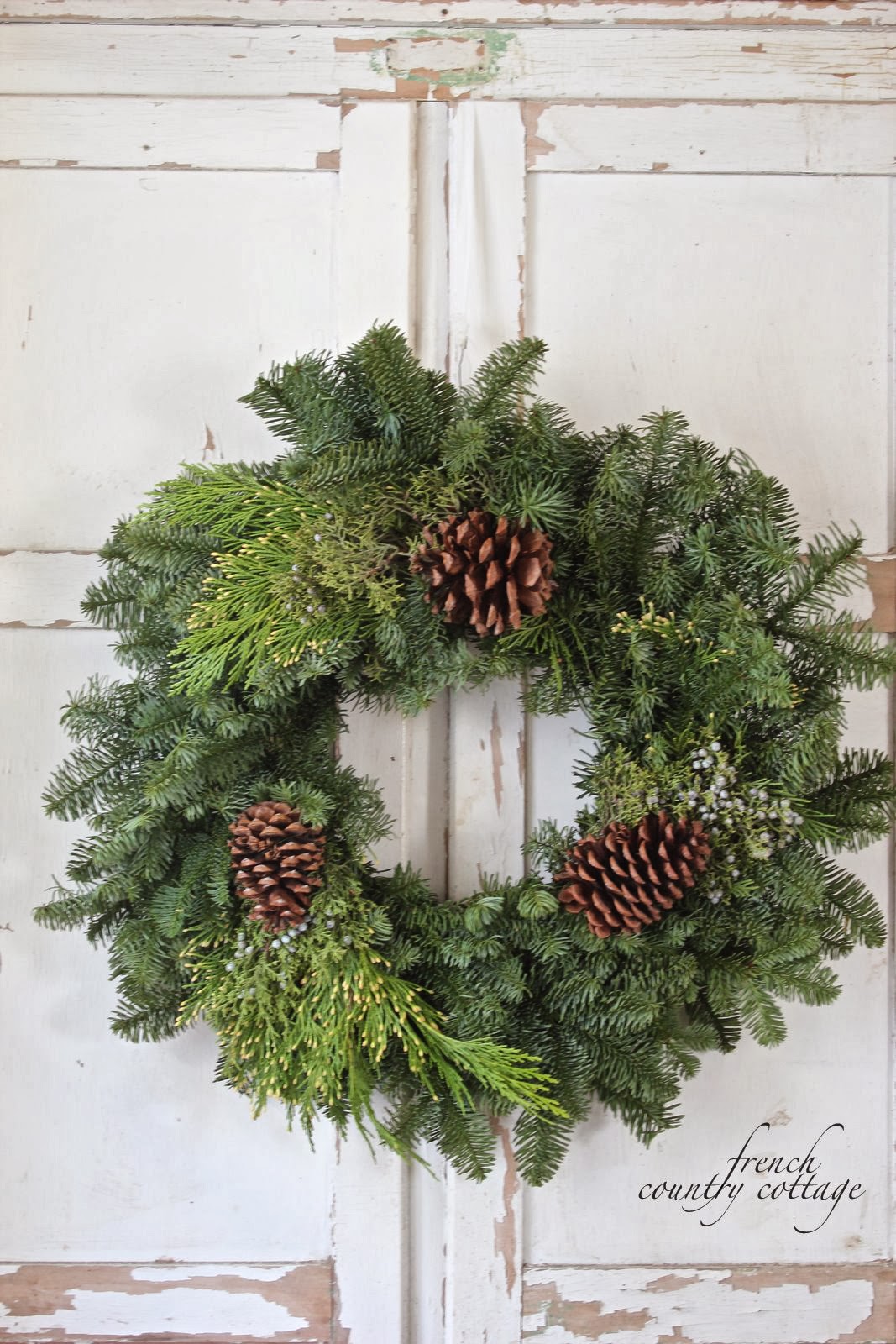 Simple Christmas Wreaths French Country Cottage