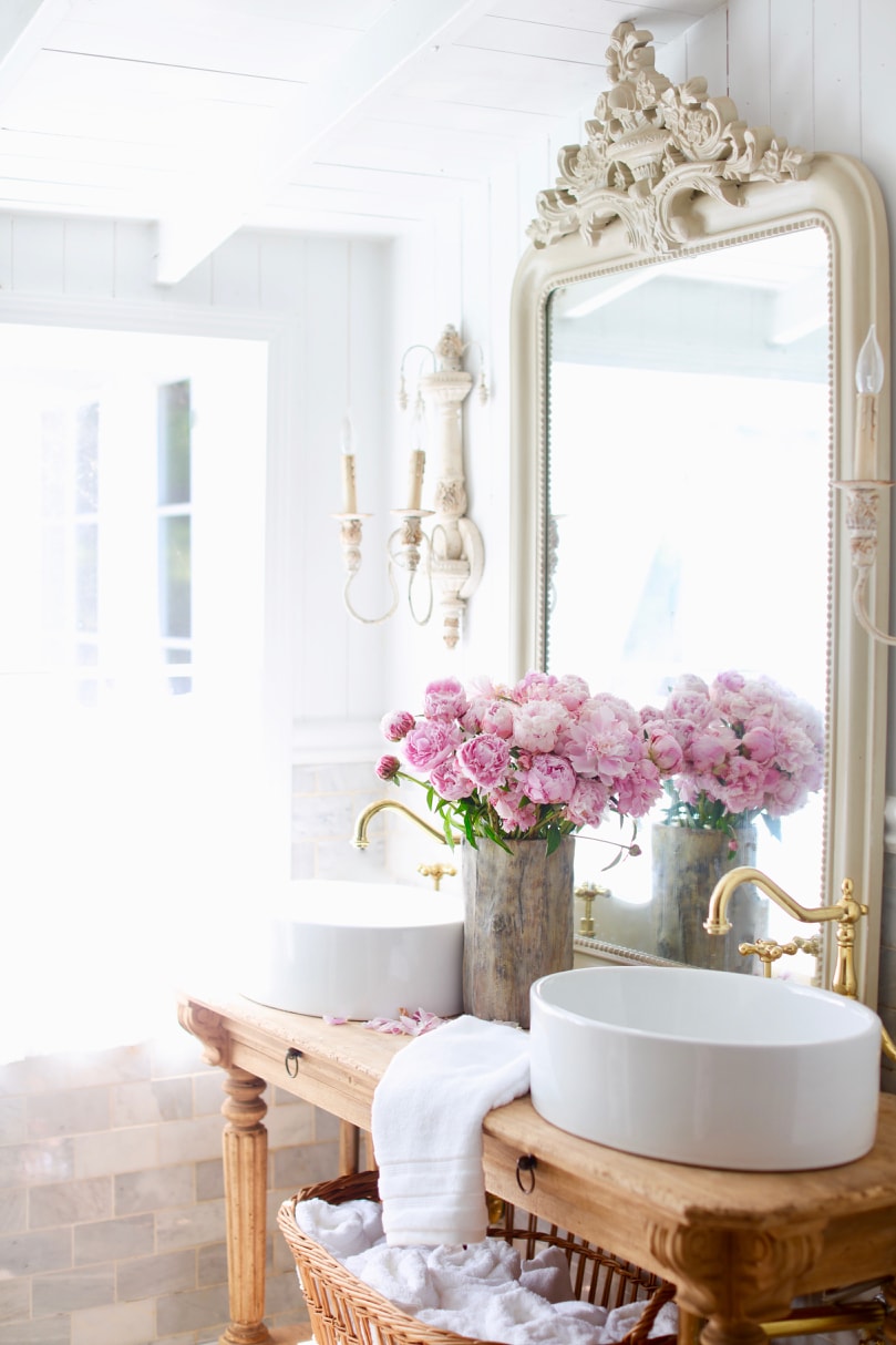 Simple Bathroom refresh ideas for summer French Country Cottage
