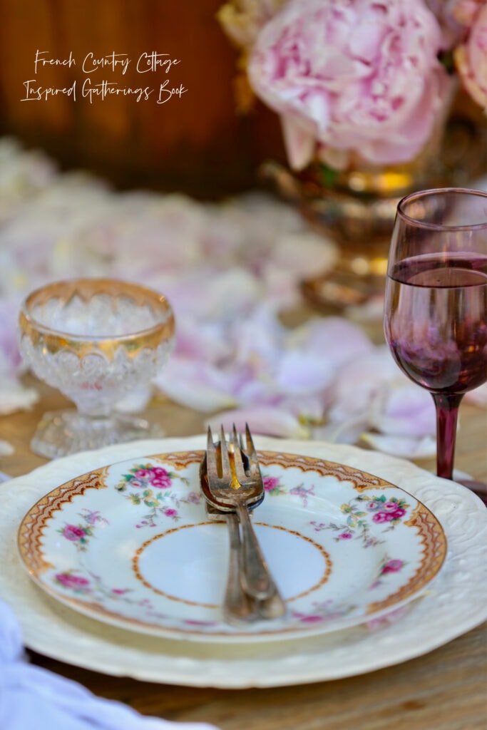 vintage china on the table 