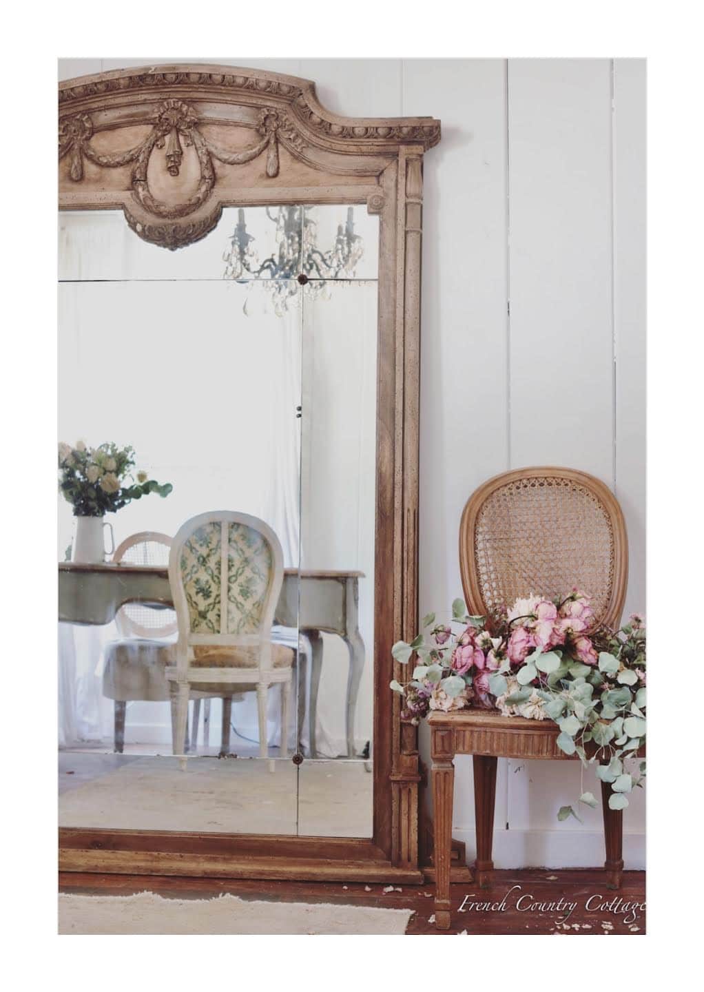 Restoring an Antique Mirror - French Country Cottage
