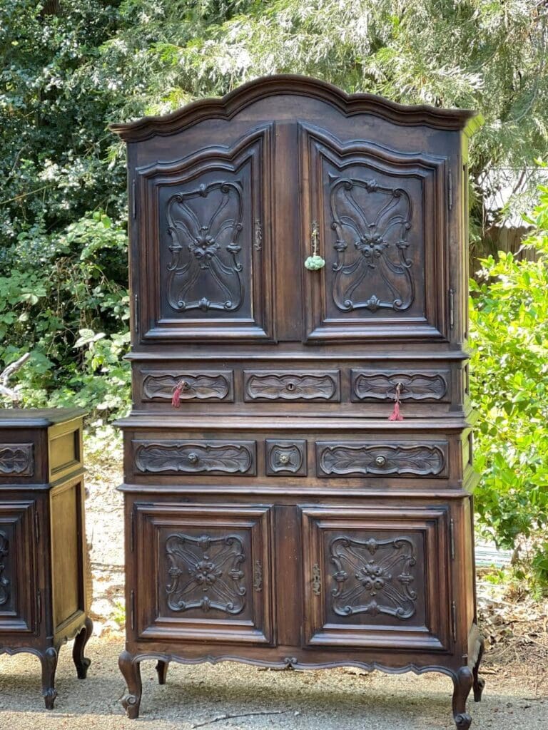 antique carved cupboard 