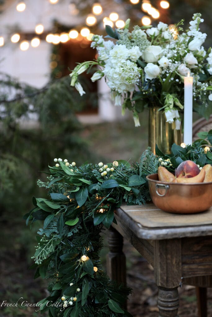 garland on table 