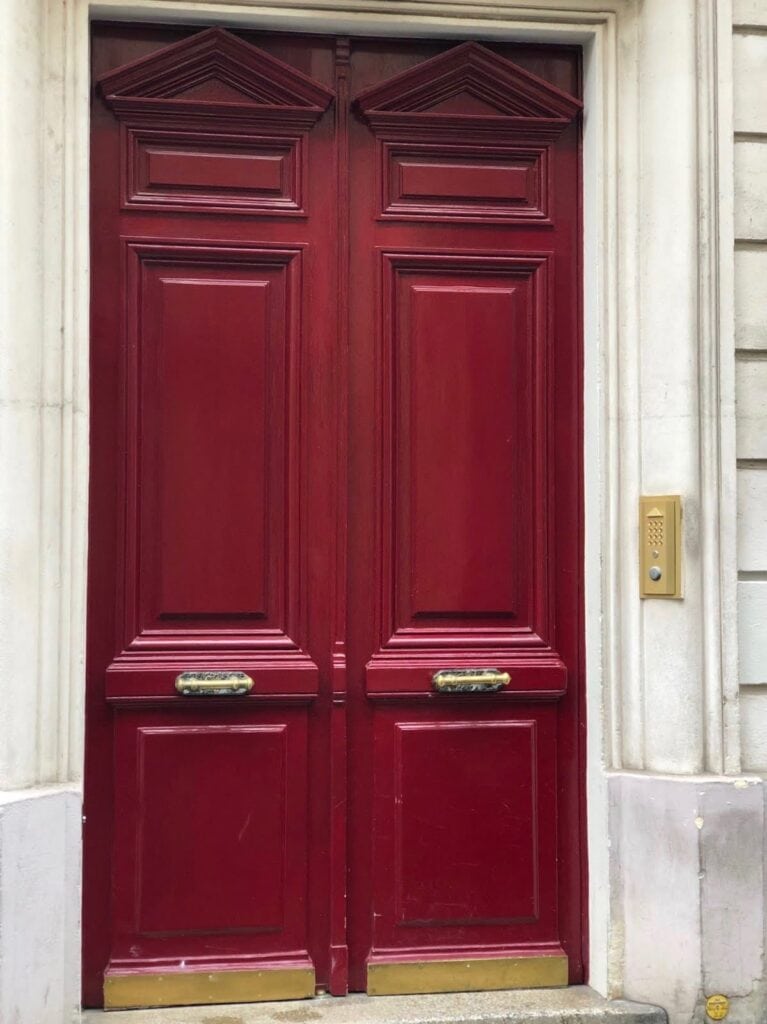 cranberry red door
