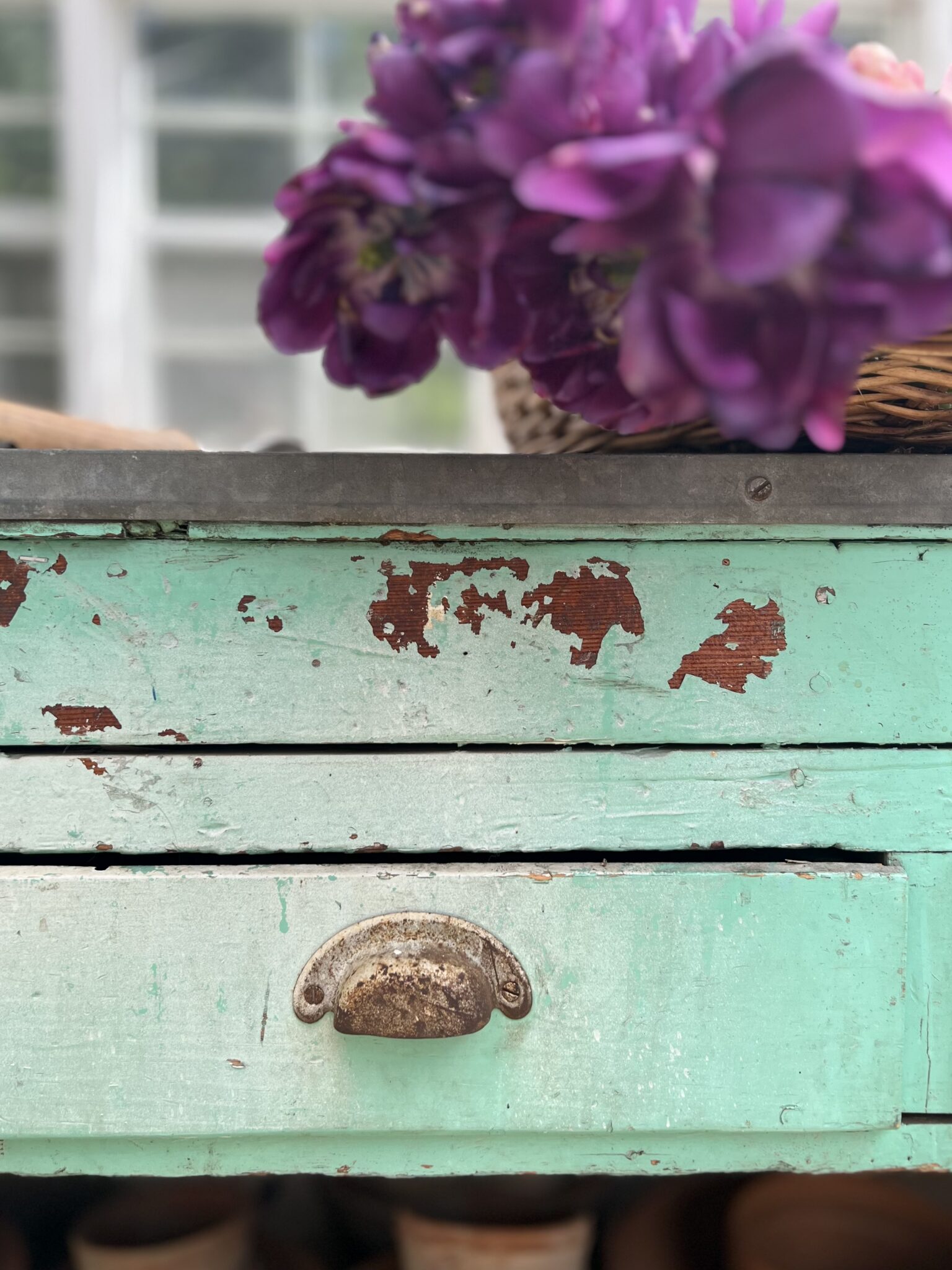 Unique & Charming Antique Work Bench Treasure - French Country Cottage