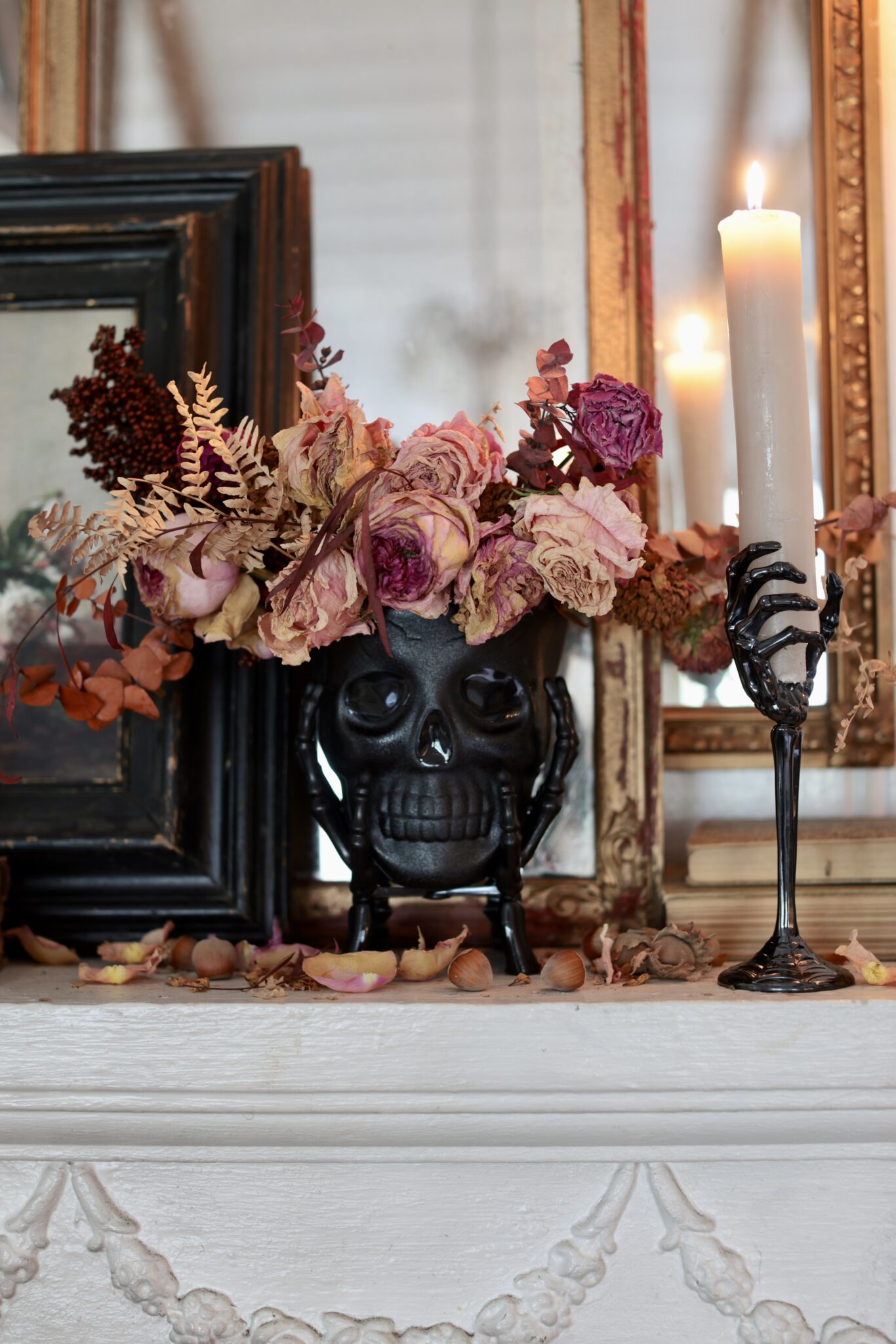 Beautiful Dollar Store Halloween Flower Arrangement - French Country ...