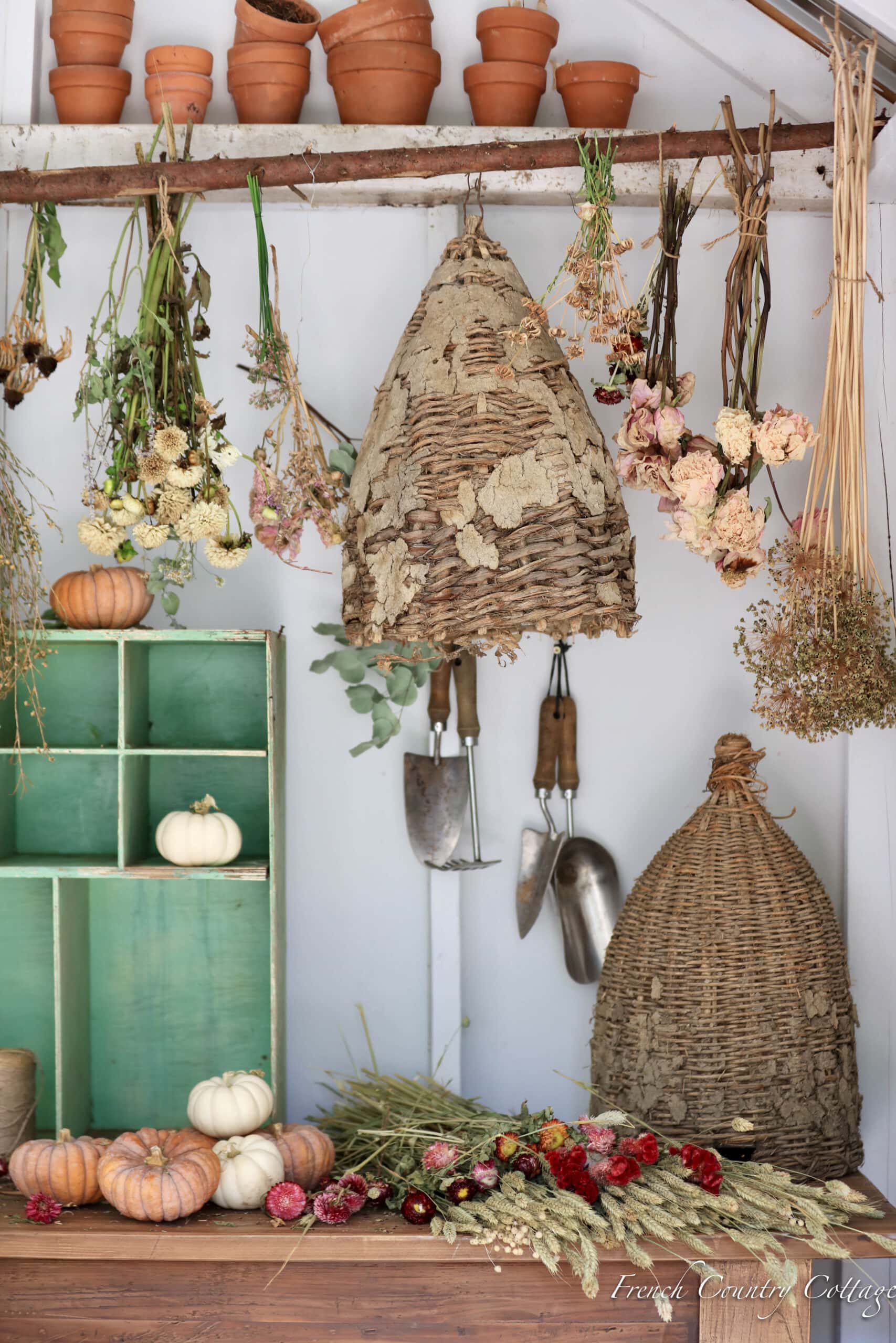 Small Rustic Display How to Create a Rustic Display with a Branch - French Country Cottage