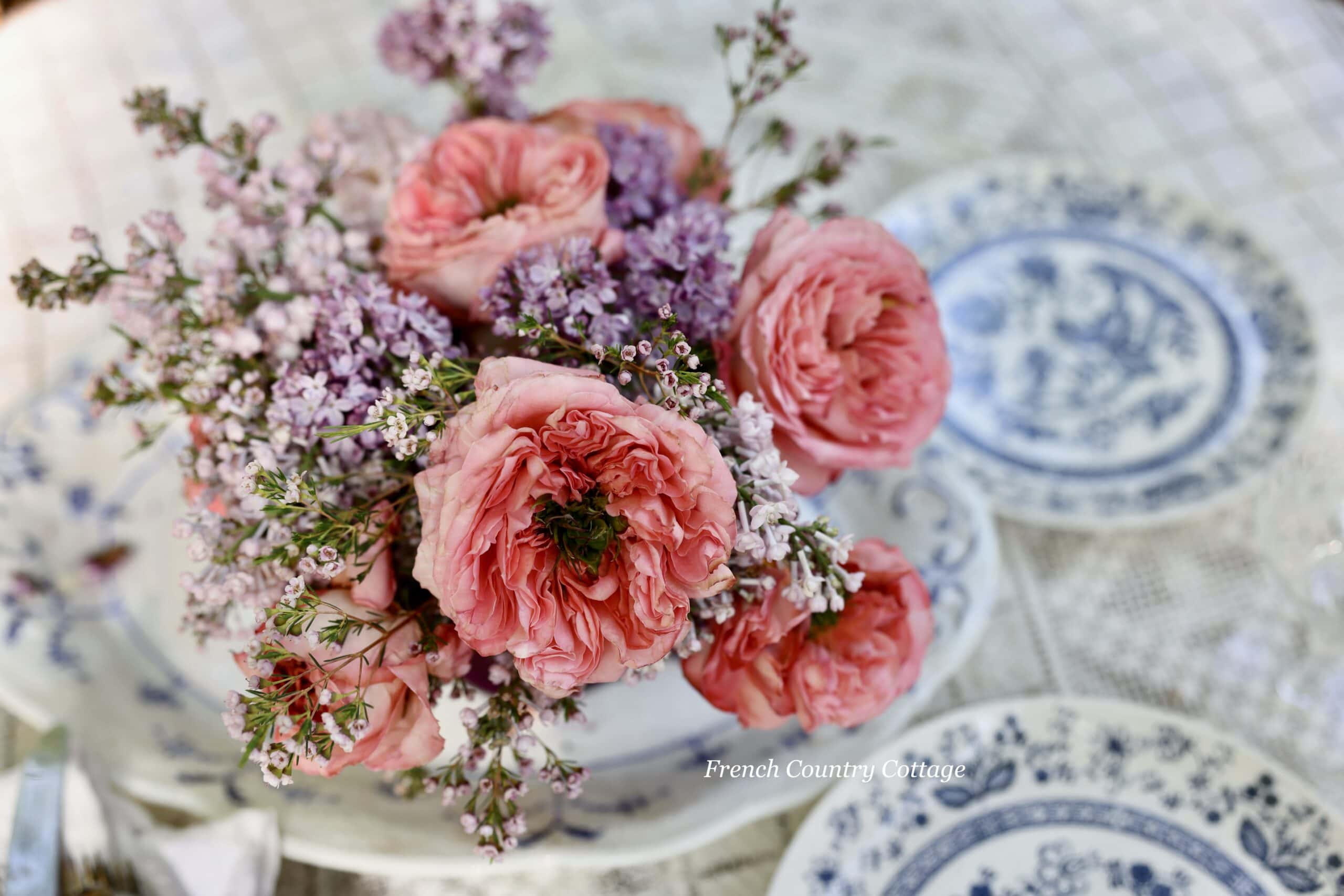 Beautiful & Easy DIY Cabbage Flower Arrangement - French Country Cottage
